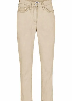 Verkürzte Twill-Hose im Used-Look