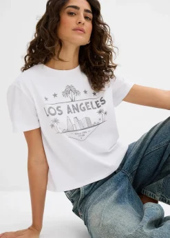 Verkürztes T-Shirt aus Jersey