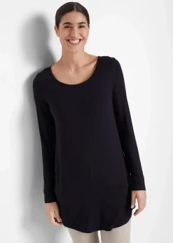 Viskose Longshirt, Langarm