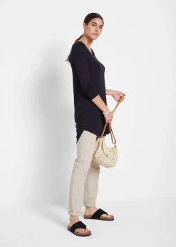 Viskose Longshirt, Langarm