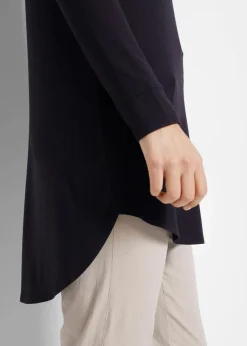 Viskose Longshirt, Langarm