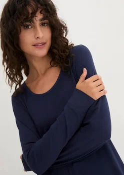 Viskose Longshirt, Langarm