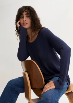 Viskose Longshirt, Langarm