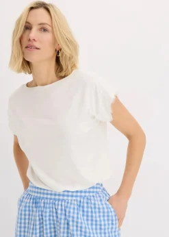 Viskose Shirt mit Spitze