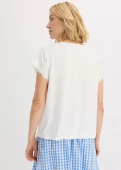 Viskose Shirt mit Spitze