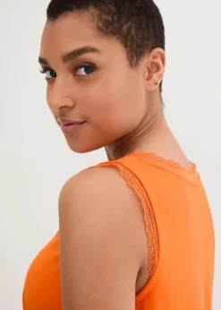 Viskose-Top mit Spitze