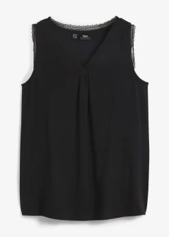 Viskose-Top mit Spitze