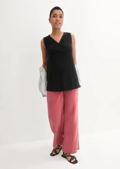 Viskose-Top mit Spitze