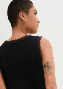 Viskose-Top mit Spitze