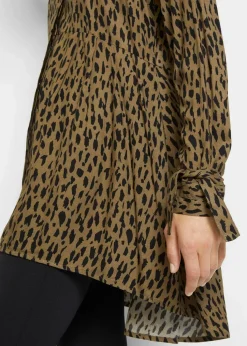 Vokuhila-Bluse aus reiner Viskose