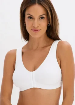 Vorderverschluss-BH ohne Bügel mit Bio-Baumwolle (2er Pack)