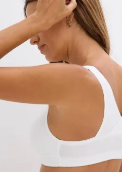 Vorderverschluss-BH ohne Bügel mit Bio-Baumwolle (2er Pack)