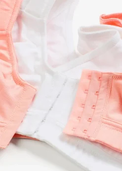 Vorderverschluss-BH ohne Bügel mit Bio-Baumwolle (2er Pack)