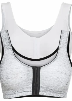 Vorderverschluss-BH ohne Bügel mit Bio-Baumwolle (2er-Pack)