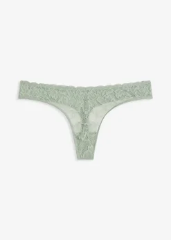 V-String mit floraler Spitze