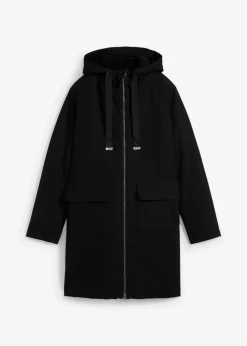 warm wattierter Winterparka mit Teddyfutter in Kapuze