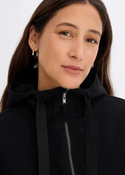 warm wattierter Winterparka mit Teddyfutter in Kapuze