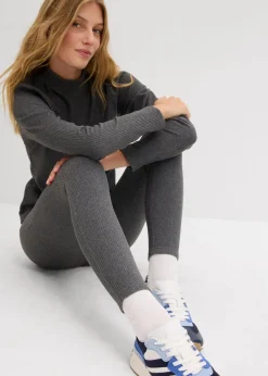 Warme gerippte Thermo-Leggings