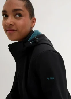 wasserabweisende Funktions-Softshell-Longjacke, Kuschelfleece
