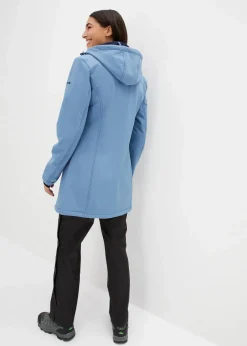 wasserabweisende Funktions-Softshell-Longjacke, Kuschelfleece