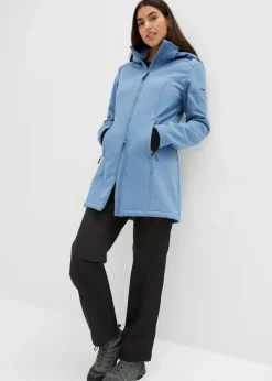 wasserabweisende Funktions-Softshell-Longjacke, Kuschelfleece