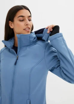 wasserabweisende Funktions-Softshell-Longjacke, Kuschelfleece