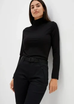 Wasserabweisende Funktionshose aus Stretch-Twill mit Gürtel