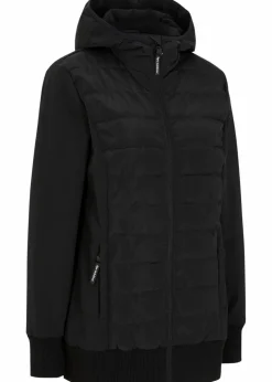 wasserabweisende, hybrid Steppjacke mit Materialmix