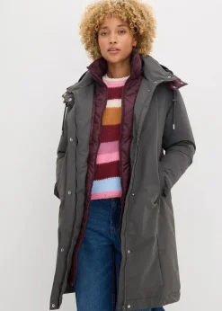 Wasserabweisende Outdoorjacke, 2in1-Optik