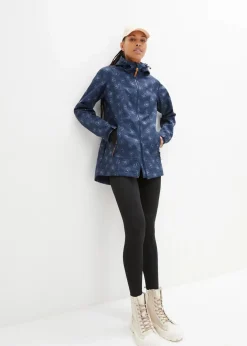 Wasserabweisende Softshelljacke mit Blumenmuster