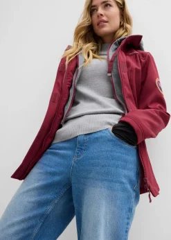 wasserabweisende Softshell-Longjacke, 2 in 1-Optik