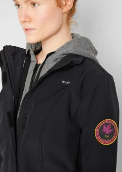 wasserabweisende Softshell-Longjacke, 2 in 1-Optik