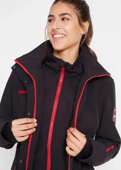 wasserabweisende Stretch-Softshell-Longjacke