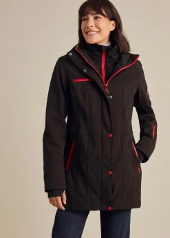 wasserabweisende Stretch-Softshell-Longjacke