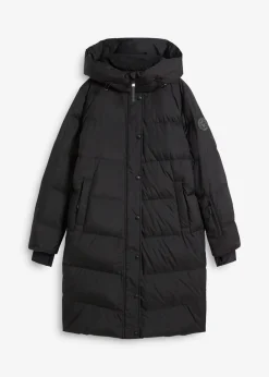 wasserabweisender Daunenmantel mit bedrucktem Innenfutter