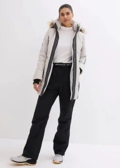 wasserabweisender Outdoor-Kurzmantel mit Fellimitat