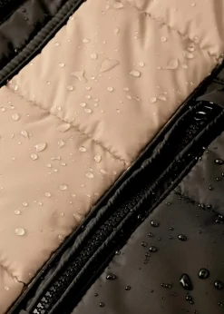 wasserabweisender Outdoor-Kurzmantel mit Fellimitat