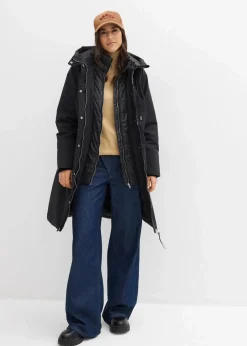 wasserabweisender Outdoor-Mantel, 2in1 Optik