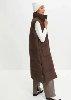 Wattierte Steppweste mit abnehmbarer Kapuze