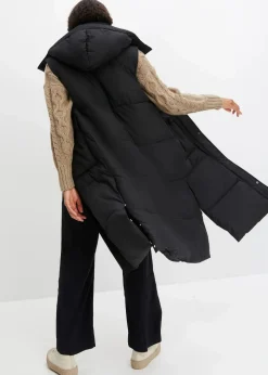 Wattierte Steppweste mit abnehmbarer Kapuze