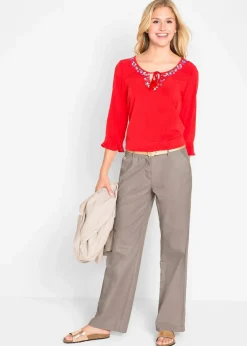 Webhose aus Leinen-Baumwoll-Mix