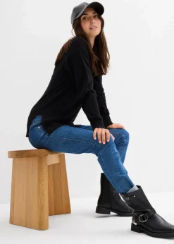 Weicher Umstandspullover mit Stillschlitzen aus Bio-Baumwolle