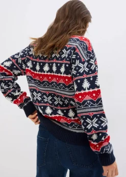 Weihnachtspullover mit Turtleneck