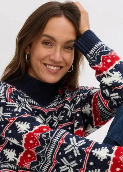 Weihnachtspullover mit Turtleneck