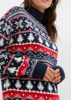 Weihnachtspullover mit Turtleneck