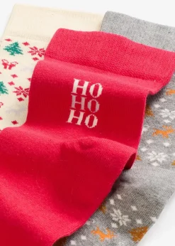 Weihnachtssocken mit Bio-Baumwolle (3er Pack)
