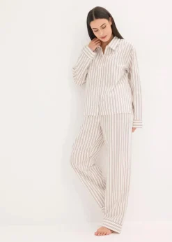 Weit geschnittener Loungewear Hausanzug aus gewebter Baumwolle