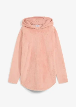 Weit geschnittener Loungewear Kuschel-Fleece Longpullover