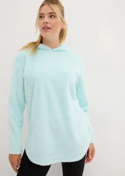 Weit geschnittener Loungewear Kuschel-Fleece Longpullover