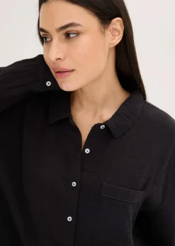 Weit geschnittenes Loungewear Nachthemd aus Musselin